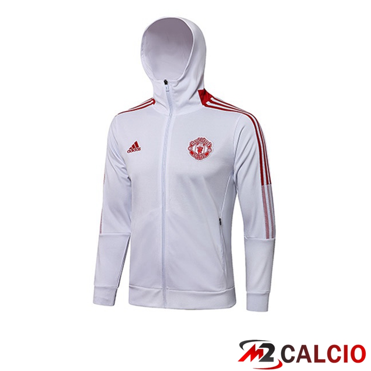 Giacca Con Cappuccio Manchester United Bianco 2021/2022