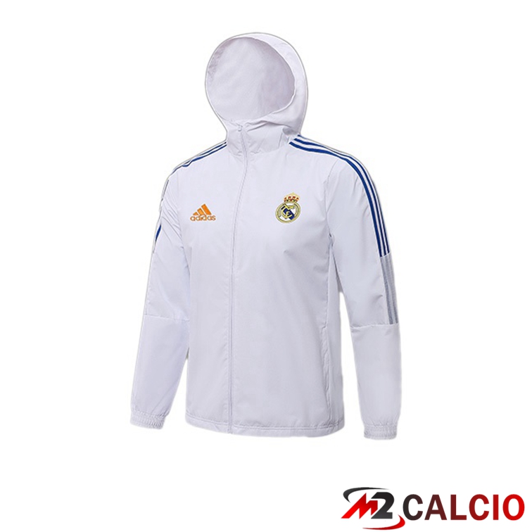 Giacca Con Cappuccio Real Madrid Bianco 2021/2022