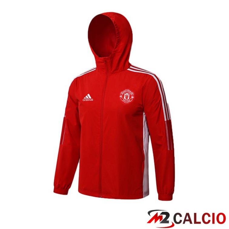 Giacca Con Cappuccio Manchester United Rosso 2021/2022