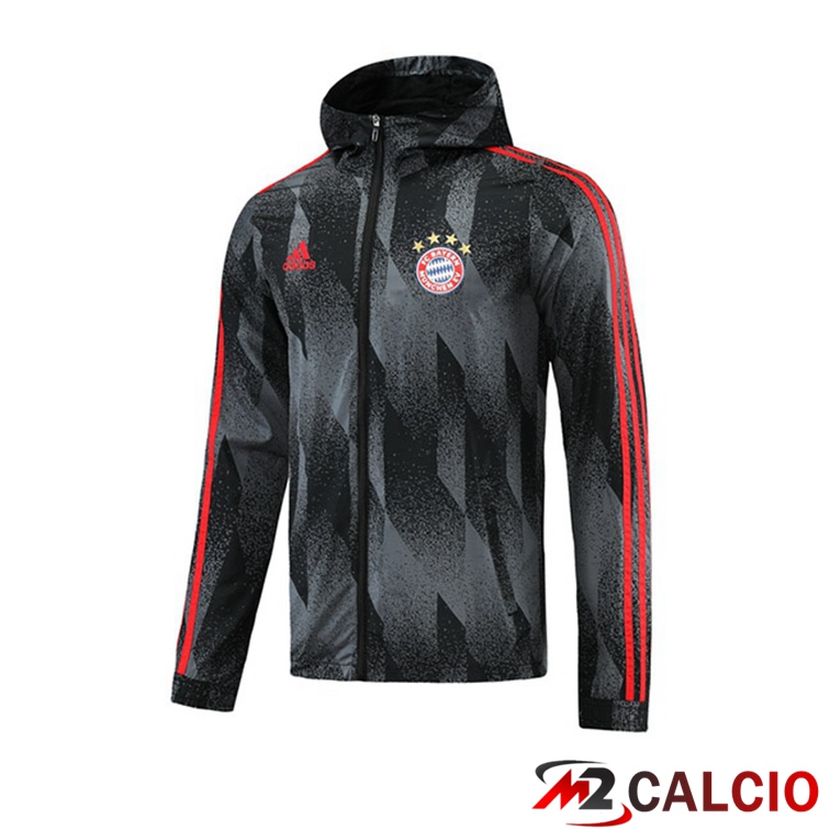 Giacca A Vento Bayern Monaco Nero Grigio 2021/2022
