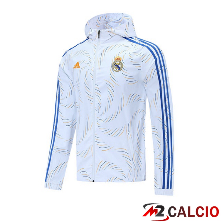 Giacca A Vento Real Madrid Bianco 2021/2022