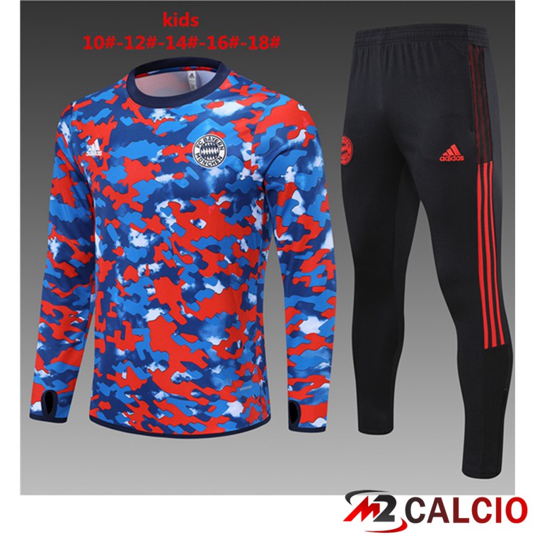 Tuta Calcio Bambino Bayern Monaco Rosso Blu 2021/2022