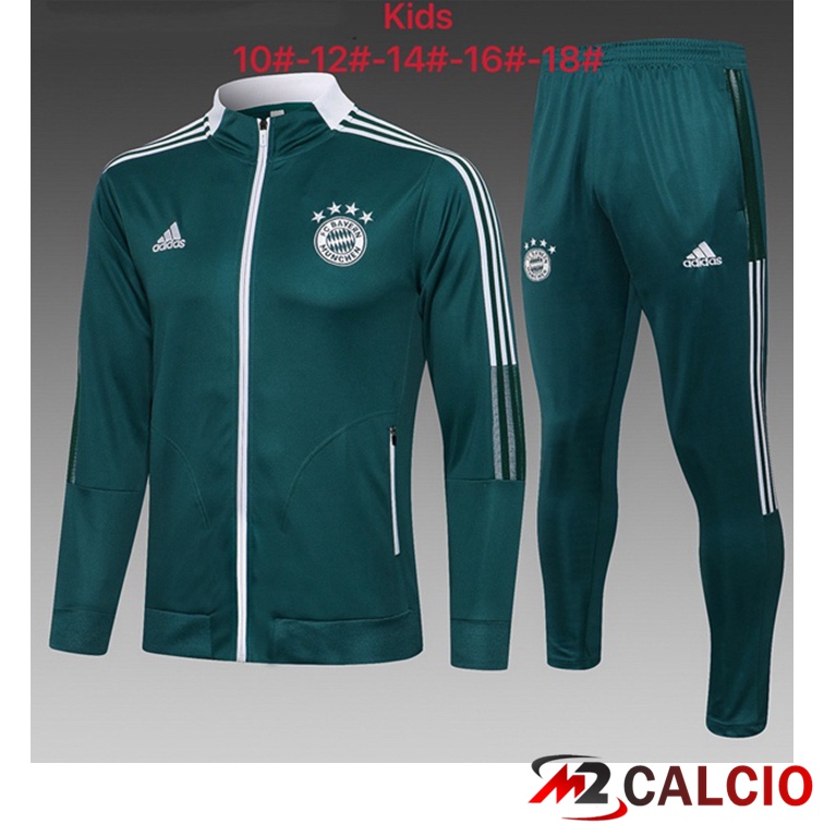 Tuta Calcio Bambino - Giacca Bayern Monaco Verde 2021/2022