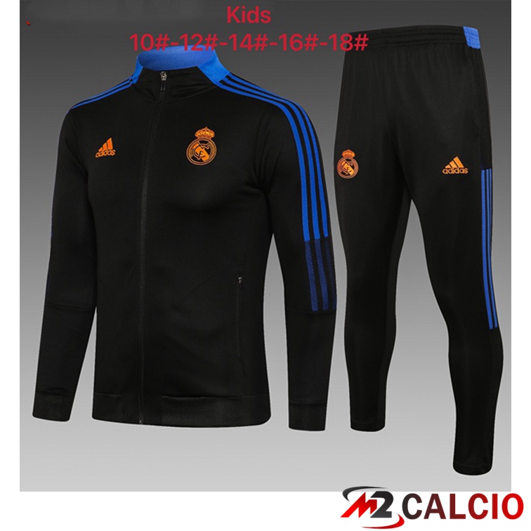 Tuta Calcio Bambino - Giacca Real Madrid Nero 2021/2022