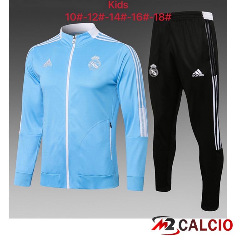 Tuta Calcio Bambino - Giacca Real Madrid Blu 2021/2022