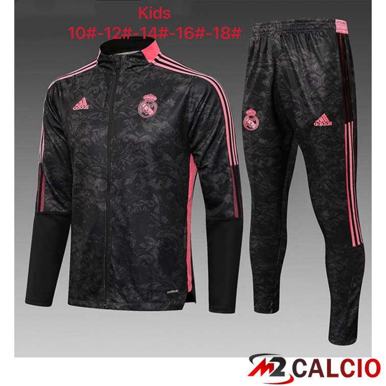Tuta Calcio Bambino - Giacca Real Madrid Nero 2021/2022