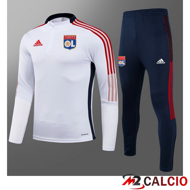 Tuta Calcio Bambino Lyon OL Bianco 2021/2022