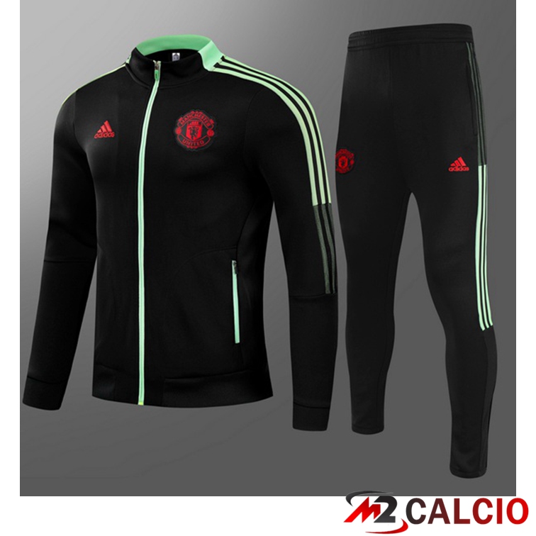 Tuta Calcio Bambino - Giacca Manchester United Nero 2021/2022