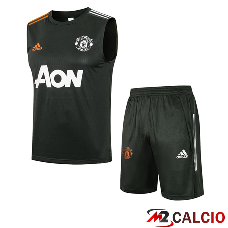 Canotta Calcio Manchester United + Pantaloncini Verde 2021/2022
