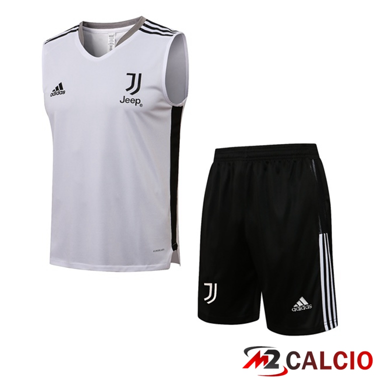 Canotta Calcio Juventus + Pantaloncini Bianco 2021/2022