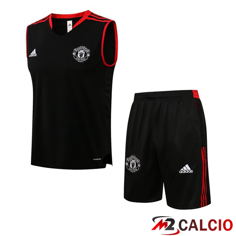 Canotta Calcio Manchester United + Pantaloncini Nero 2021/2022