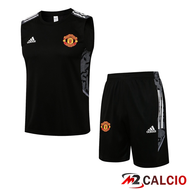 Canotta Calcio Manchester United + Pantaloncini Nero 2021/2022