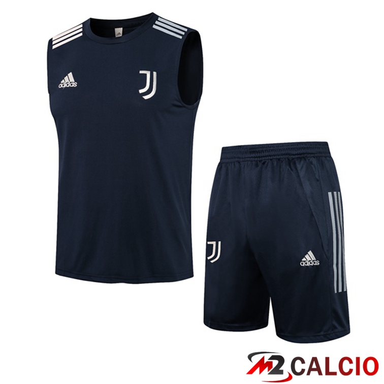 Canotta Calcio Juventus + Pantaloncini Blu Reale 2021/2022
