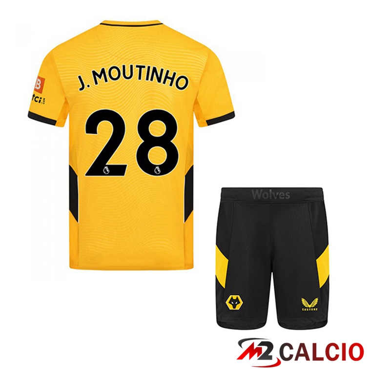 Maglia Wolverhampton (J. MOUTINHO 28) Bambino Prima Giallo 2021/22