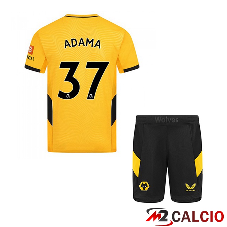 Maglia Wolverhampton (ADAMA 37) Bambino Prima Giallo 2021/22