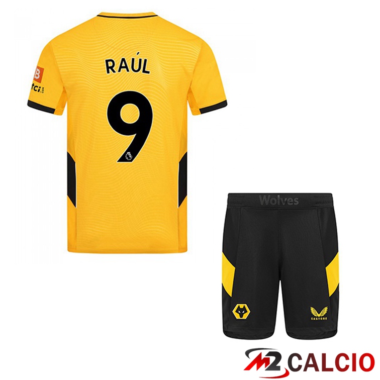 Maglia Wolverhampton (RAUL 9) Bambino Prima Giallo 2021/22