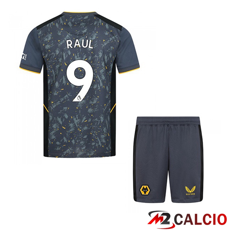 Maglia Wolverhampton (RAUL 9) Bambino Seconda Blu 2021/22