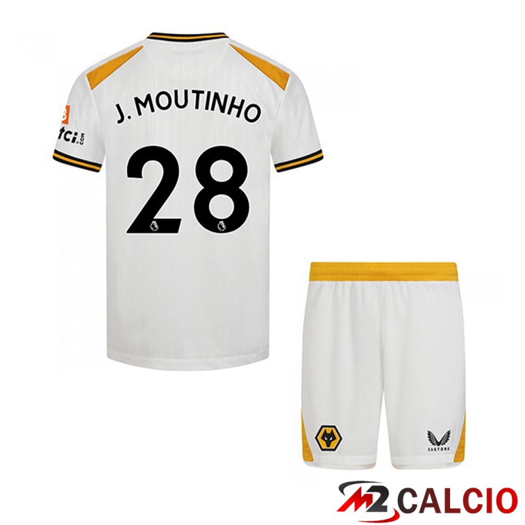 Maglia Wolverhampton (J. MOUTINHO 28) Bambino Terza Bianco 2021/22