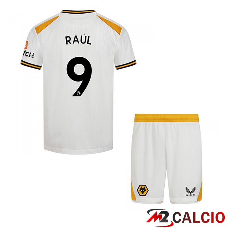 Maglia Wolverhampton (RAUL 9) Bambino Terza Bianco 2021/22