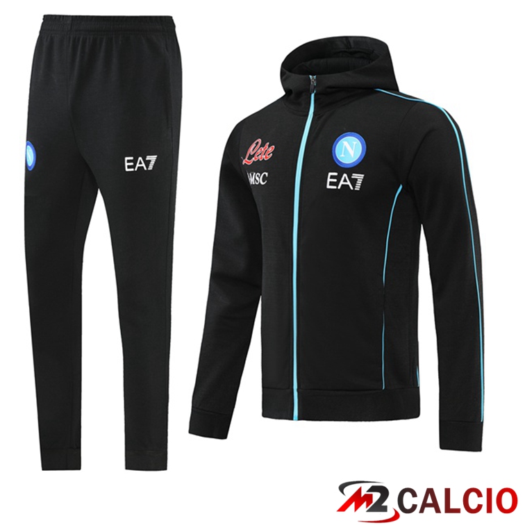 Giacca Con Cappuccio SSC Napoli Nero 2021/2022
