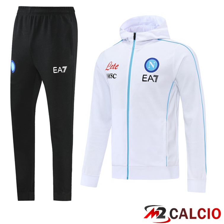 Giacca Con Cappuccio SSC Napoli Bianco 2021/2022
