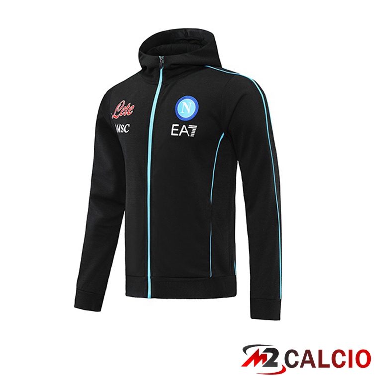 Giacca Con Cappuccio SSC Napoli Nero 2021/2022