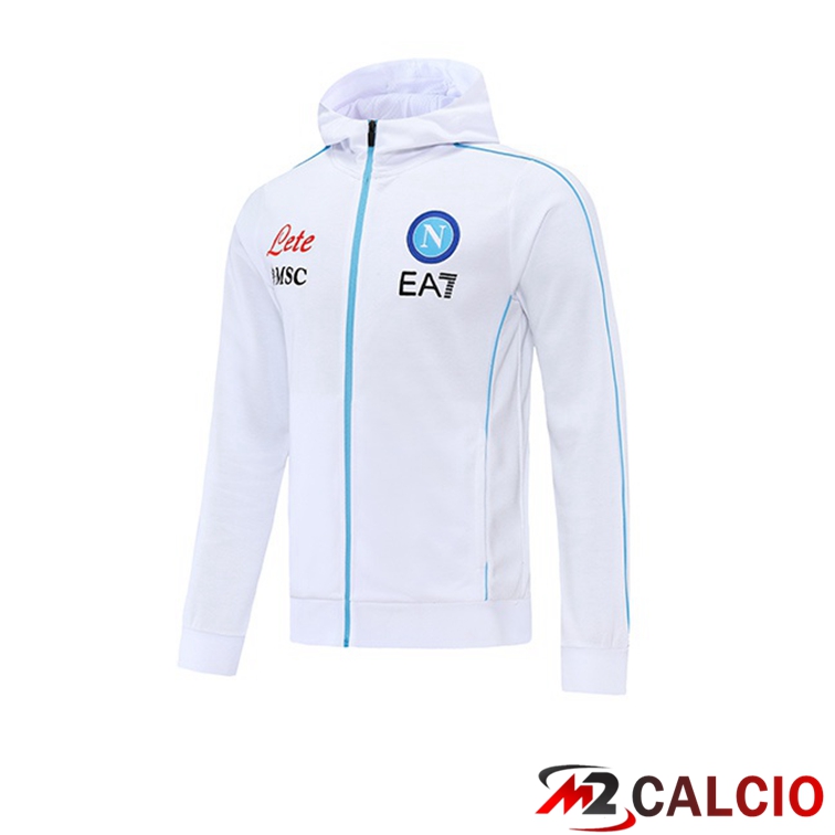 Giacca Con Cappuccio SSC Napoli Bianco 2021/2022