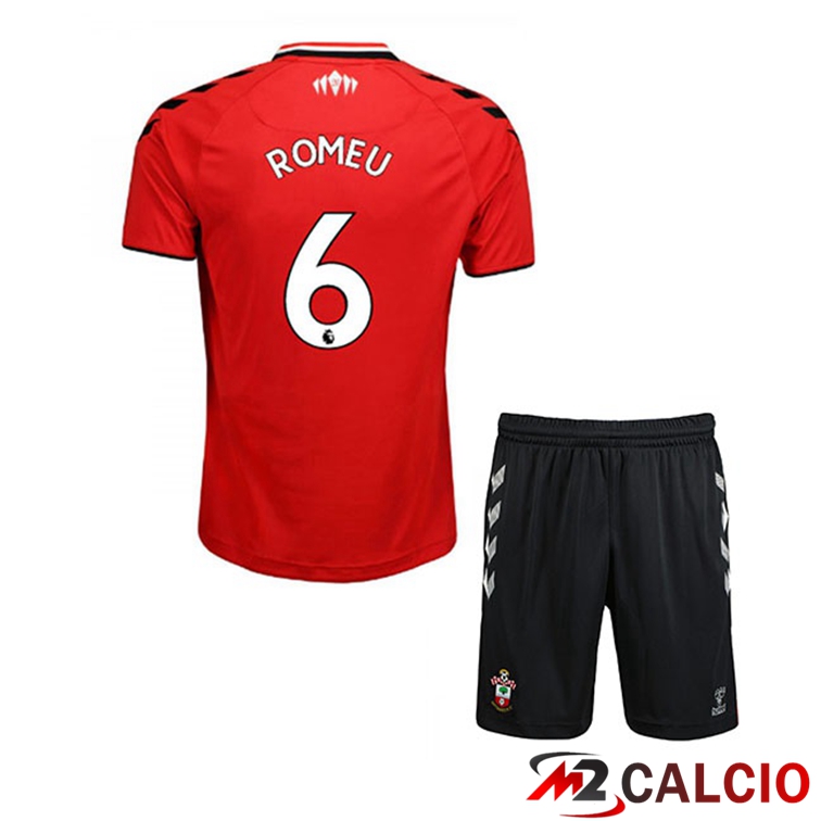 Maglia Southampton FC (ROMEU 6) Bambino Prima Rosso/Bianco 2021/22