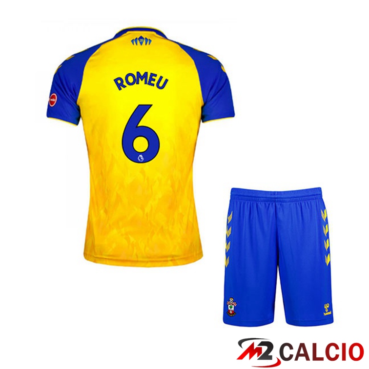 Maglia Southampton FC (ROMEU 6) Bambino Seconda Giallo 2021/22