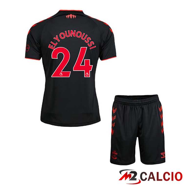 Maglia Southampton FC (ELYOUNOUSSI 24) Bambino Terza Nero 2021/22