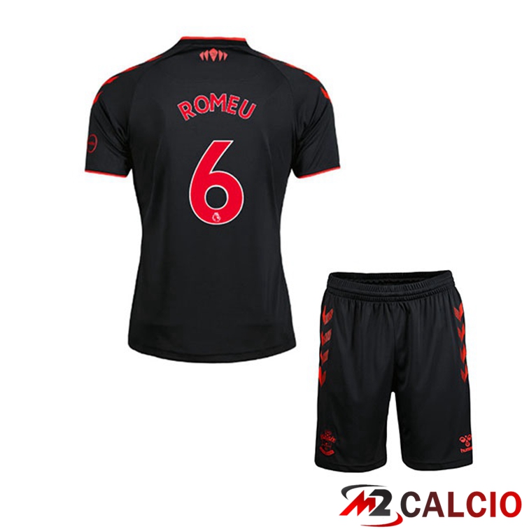 Maglia Southampton FC (ROMEU 6) Bambino Terza Nero 2021/22