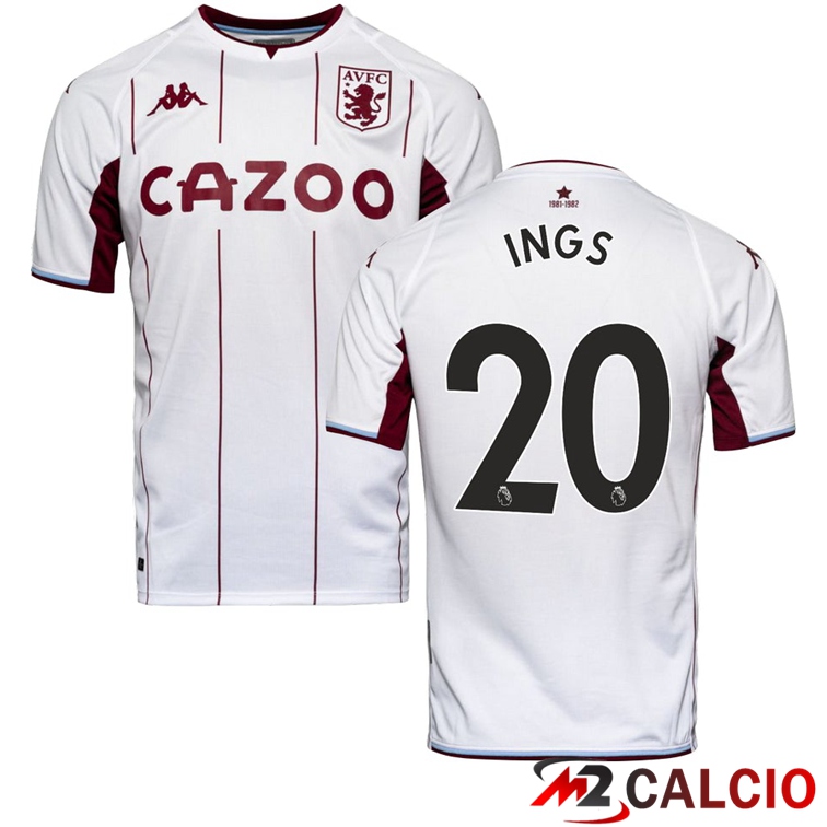 Maglia Aston Villa (INGS 20) Seconda Bianco 2021/2022