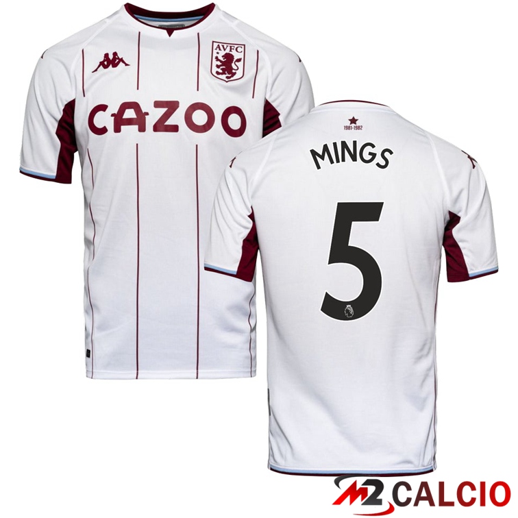 Maglia Aston Villa (MINGS 5) Seconda Bianco 2021/2022