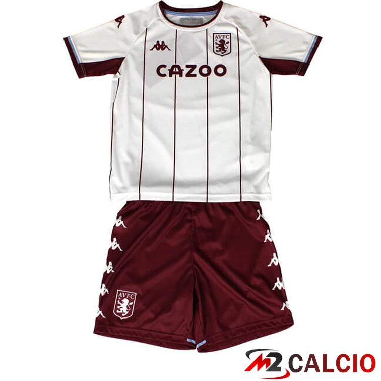 Maglia Aston Villa FC Bambino Seconda Bianco 2021/2022
