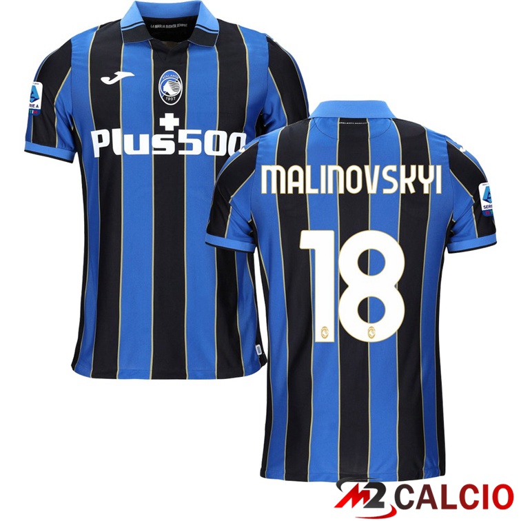 Maglia Atalanta（MALINOVSKYI 18）Prima Blu/Nero 2021/2022