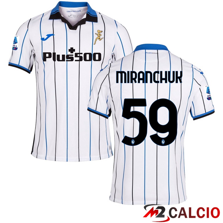 Maglia Atalanta（MIRANCHUK 59）Seconda Bianco 2021/2022