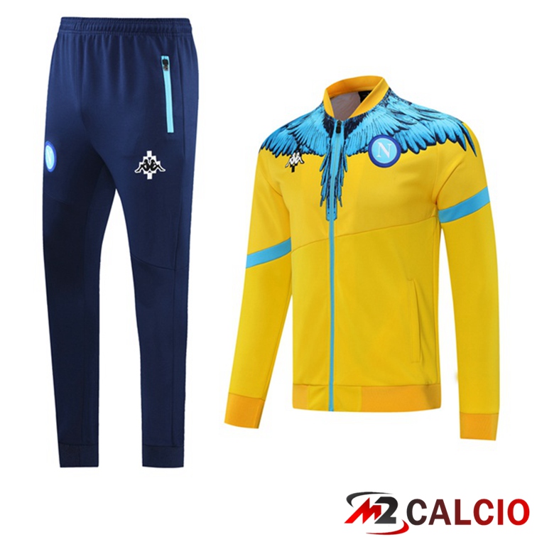 Insieme Tuta Calcio - Giacca SSC Napoli Giallo Blu 2021/2022