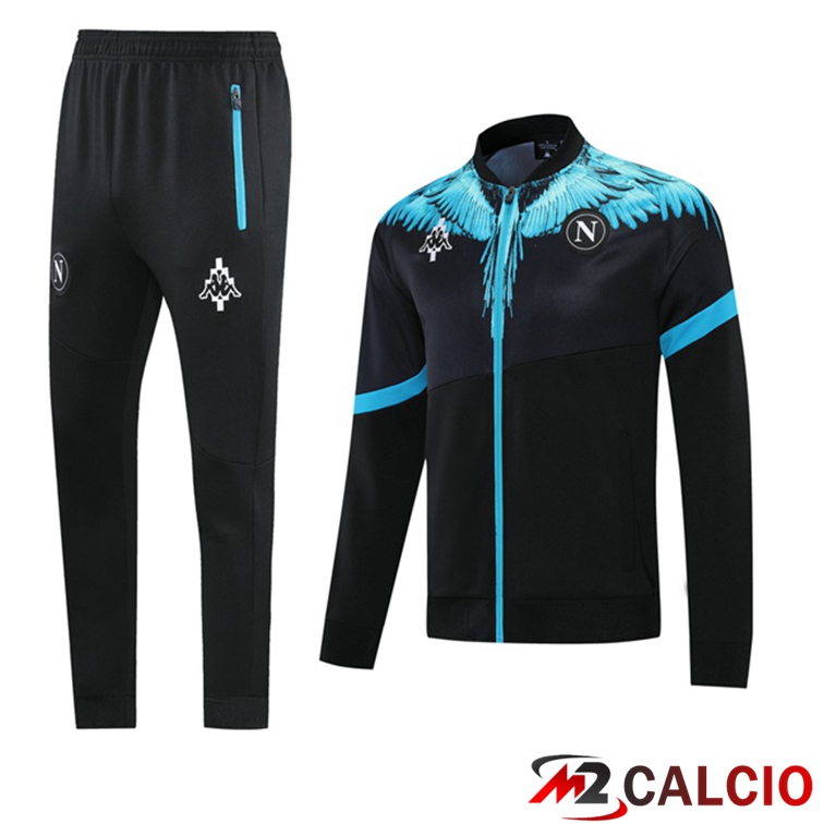 Insieme Tuta Calcio - Giacca SSC Napoli Nero Blu 2021/2022