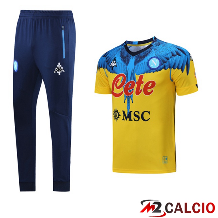 Maglia Allenamento SSC Napoli + Pantaloni Giallo 2021/2022