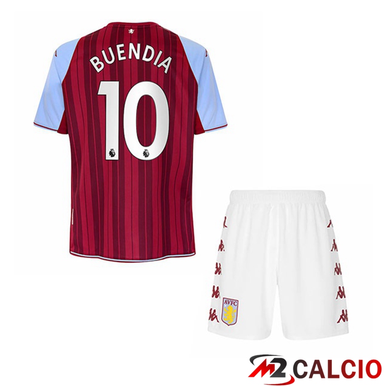 Maglia Aston Villa (Buendia 10) Bambino Prima Rosso 2021/22