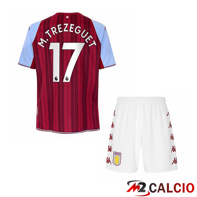Maglia Aston Villa (Trezeguet 17) Bambino Prima Rosso 2021/22
