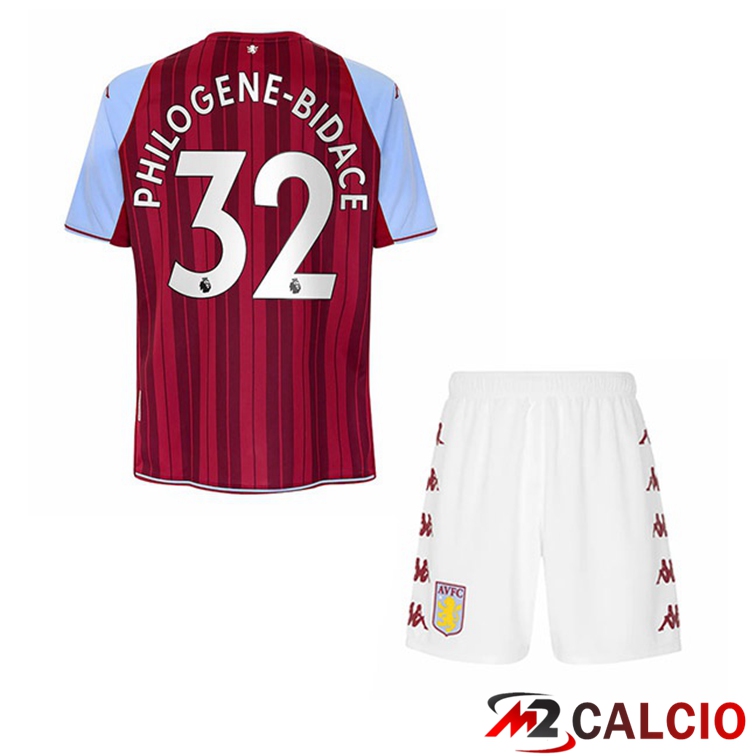 Maglia Aston Villa (Philogene-Bidace 32) Bambino Prima Rosso 2021/22