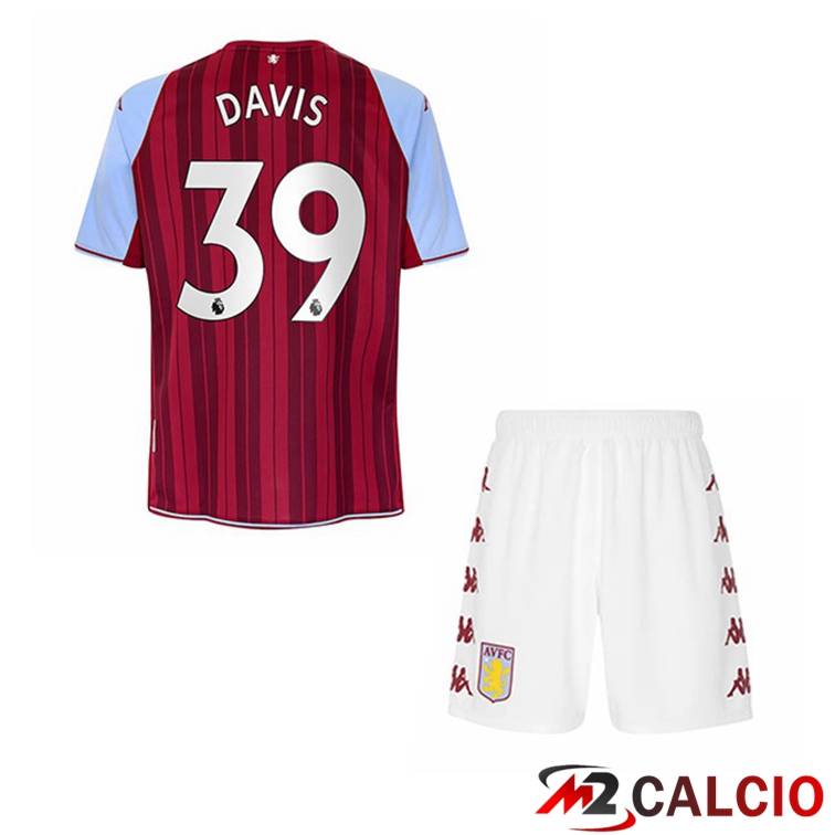 Maglia Aston Villa (Davis 39) Bambino Prima Rosso 2021/22