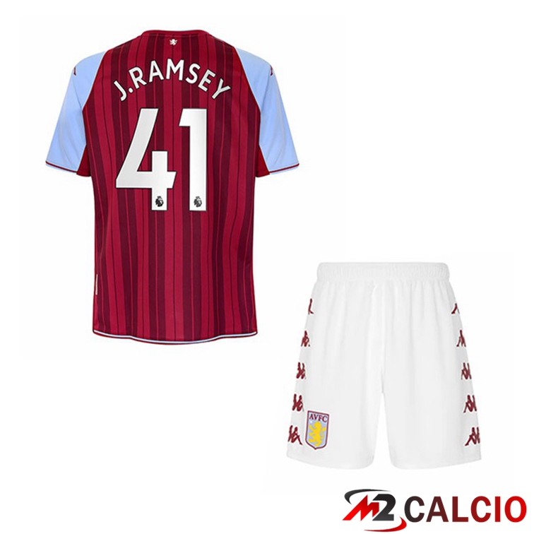 Maglia Aston Villa (Ramsey 41) Bambino Prima Rosso 2021/22