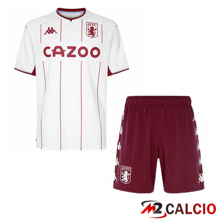 Maglia Aston Villa Bambino Seconda Bianco 2021/22