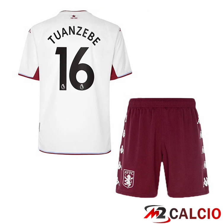 Maglia Aston Villa (Tuanzebe 16) Bambino Seconda Bianco 2021/22