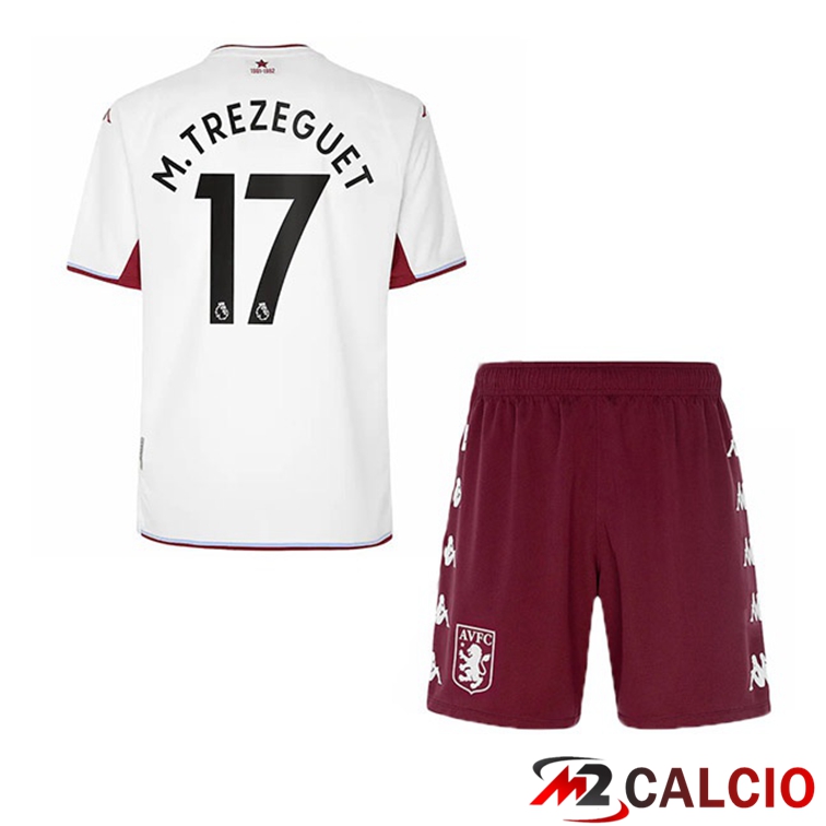 Maglia Aston Villa (Trezeguet 17) Bambino Seconda Bianco 2021/22