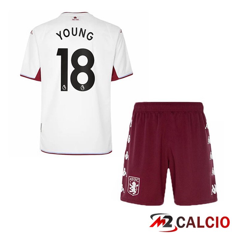 Maglia Aston Villa (Young 18) Bambino Seconda Bianco 2021/22