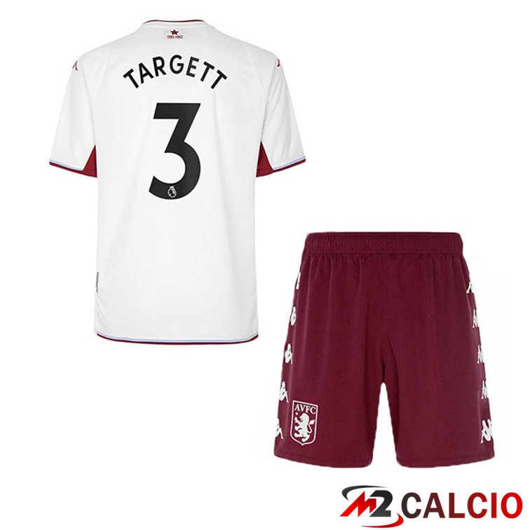 Maglia Aston Villa (Targett 3) Bambino Seconda Bianco 2021/22
