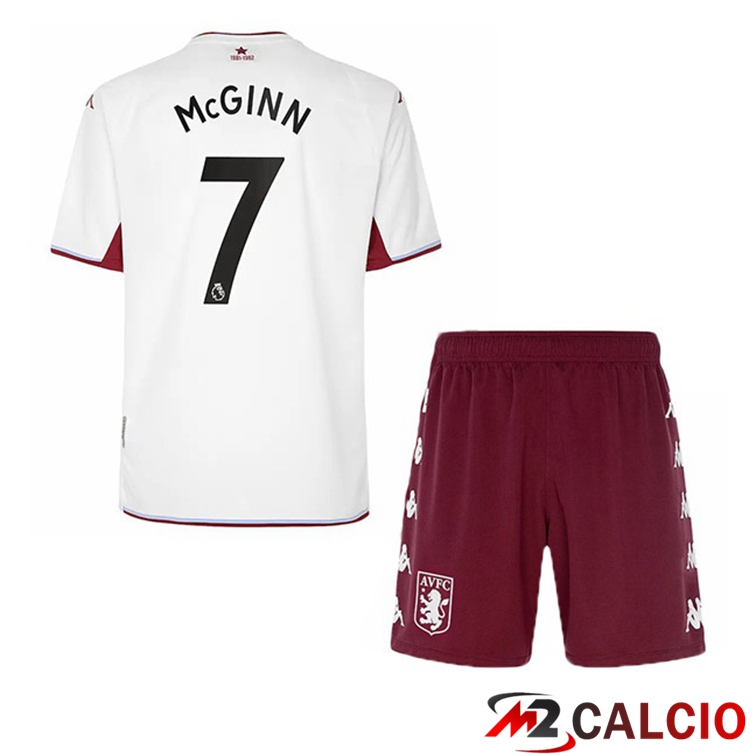 Maglia Aston Villa (McGinn 7) Bambino Seconda Bianco 2021/22